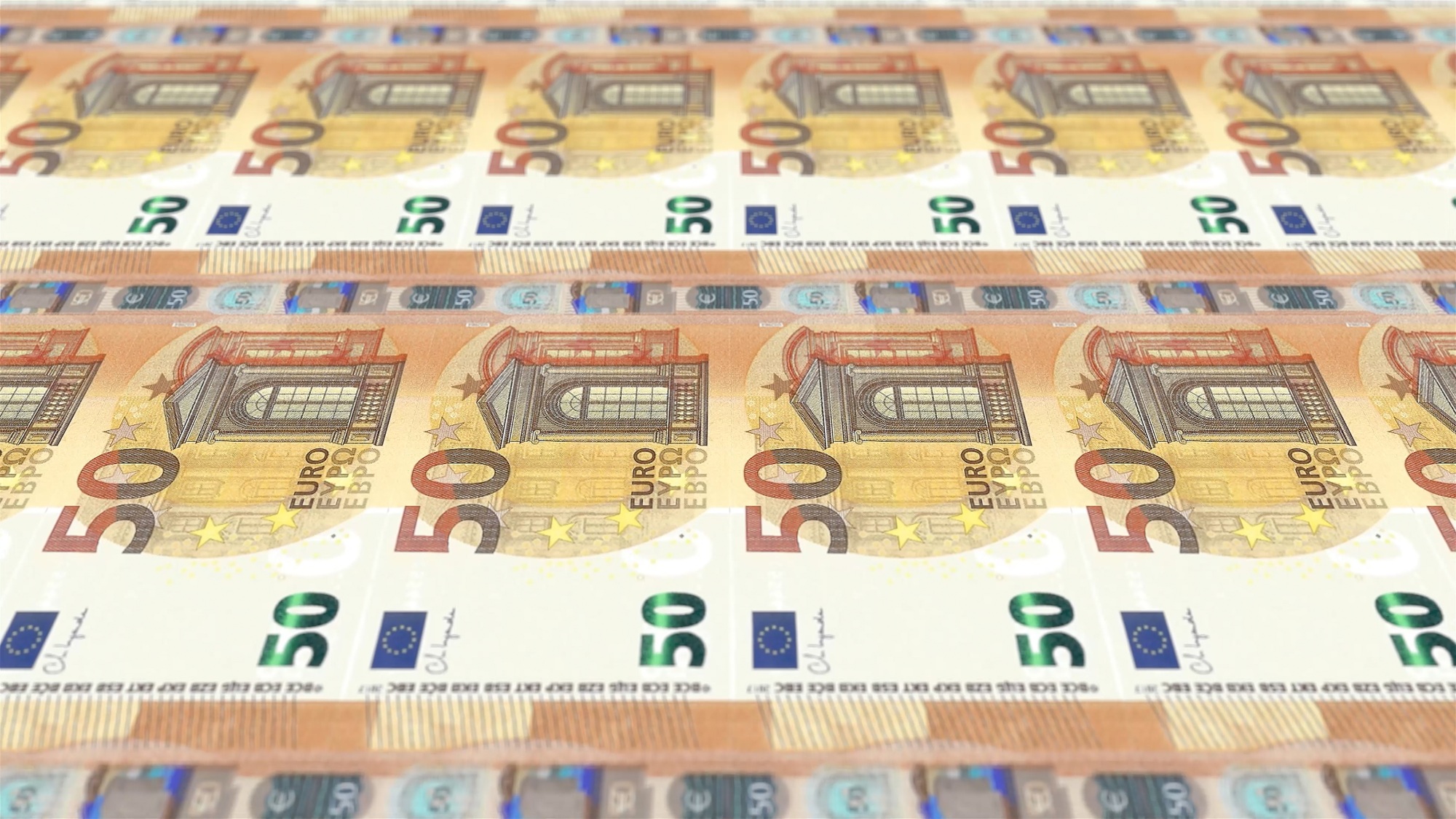 Euro Banknotes Money / Euro / Currency € / 50 EUR
